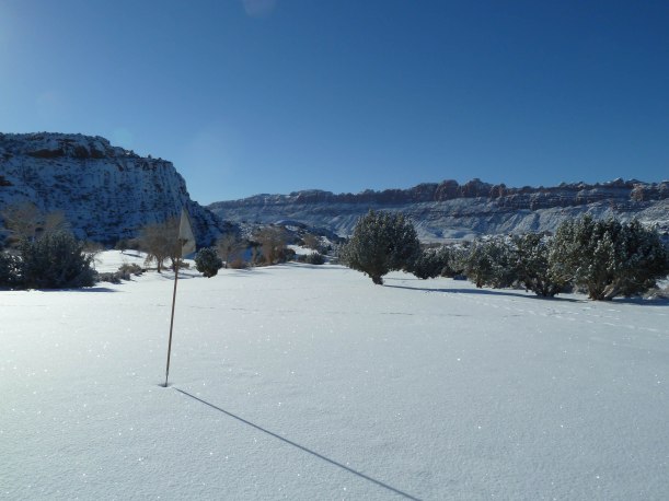 Moab Golf Course in the Snow Photo by Ron Day